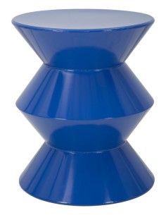 Tavolinetto In Metallo Zag Blu Cm ø 37,5x45 - 142948000B