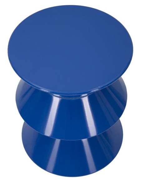 Tavolinetto In Metallo Zag Blu Cm ø 37,5x45 - 142948000B