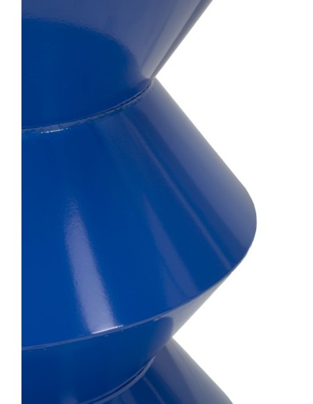 Tavolinetto In Metallo Zag Blu Cm ø 37,5x45 - 142948000B