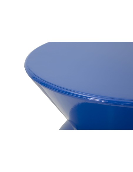Tavolinetto In Metallo Zag Blu Cm ø 37,5x45 - 142948000B