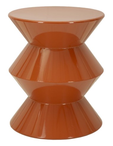 Tavolinetto In Metallo Zag Orange Cm ø 37,5x45 - 142948000R