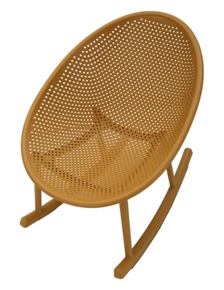 Sedia A Dondolo Ibiza Senape Cm 66x88x80 (altezza Seduta Cm 38) - 142951000S