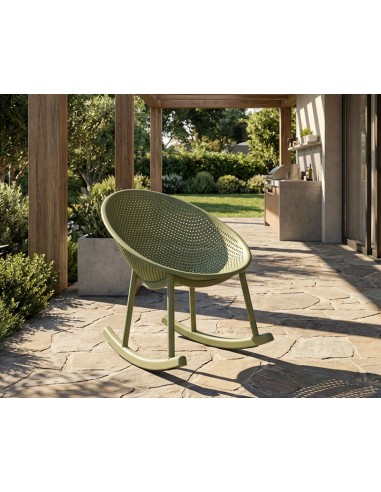 Sedia A Dondolo Ibiza Verde Cm 66x88x80 (altezza Seduta Cm 38) - 142951000V
