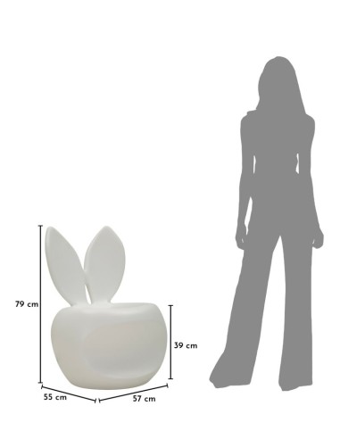Sedia Bunny Bianca Cm 57x55x79 (altezza Seduta Cm 39) - 142954000B