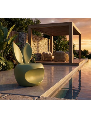 Sedia da Esterno Bunny in poliestere colore Verde