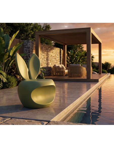 Sedia da Esterno Bunny in poliestere colore Verde