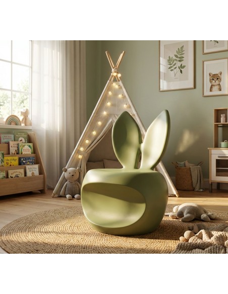 Sedia da Esterno Bunny in poliestere colore Verde
