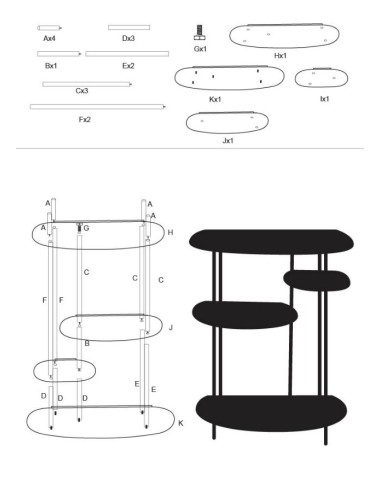 Console Saturno Plus Ottanio Cm 118x34x82 - 14297500TT