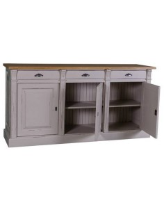 Credenza shabby chic bassa 3 ante e cassetti MS023B 2