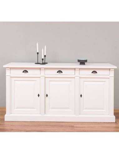 Credenza shabby chic bassa 3 ante e cassetti MS023B