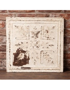 Pannello lamiera stampata decorativa 63x63 crema rivestimento F9N22