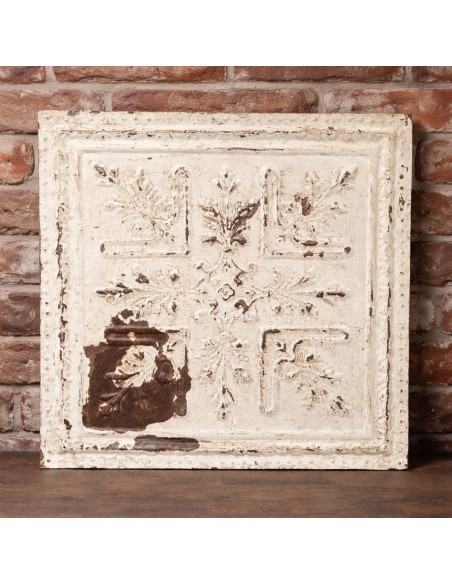 Pannello lamiera stampata decorativa 63x63 crema rivestimento F9N22