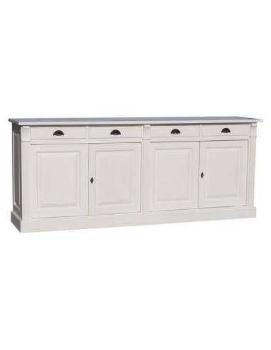 Credenza shabby chic bassa 4 ante e cassetti MS016B