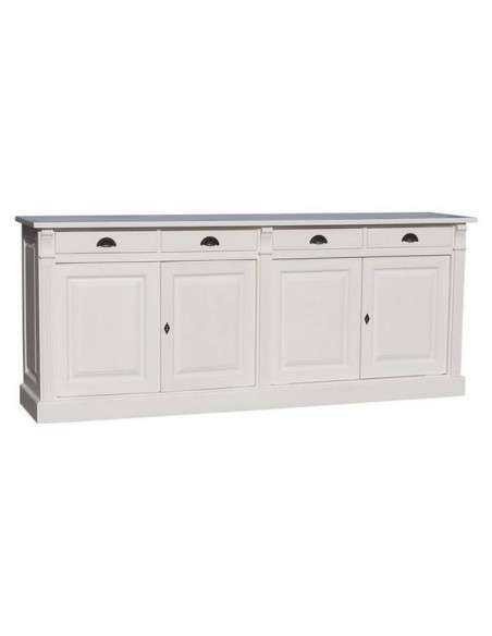 Credenza shabby chic bassa 4 ante e cassetti MS016B