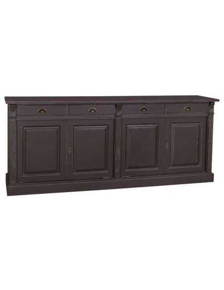 Credenza shabby chic bassa 4 ante e cassetti MS016B
