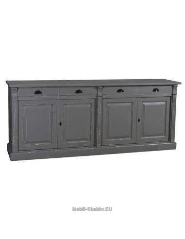 Credenza shabby chic bassa 4 ante e cassetti MS016B
