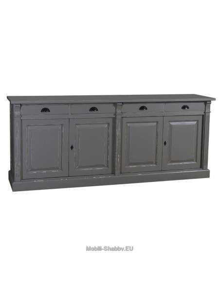 Credenza shabby chic bassa 4 ante e cassetti MS016B