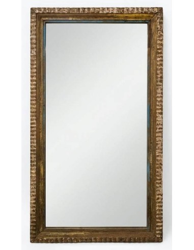 Cornice specchio etnica indiana intagliata shabby 70X150cm TS153