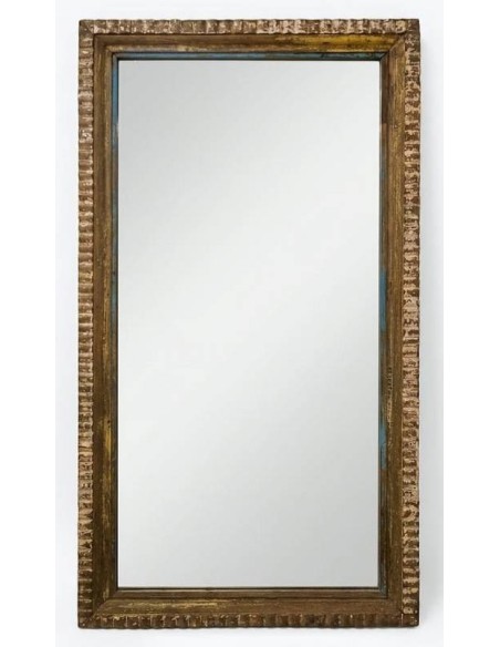 Cornice specchio etnica indiana intagliata shabby 70X150cm TS153