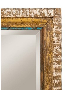 Cornice specchio etnica indiana intagliata shabby 70X150cm TS153 2
