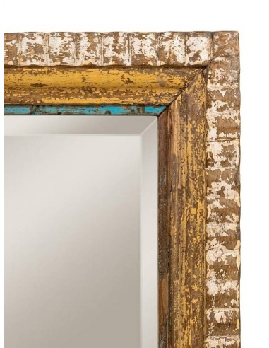 Cornice specchio etnica indiana intagliata shabby 70X150cm TS153
