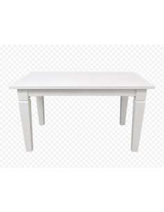 Tavolo bianco indiano in legno massello 131x80