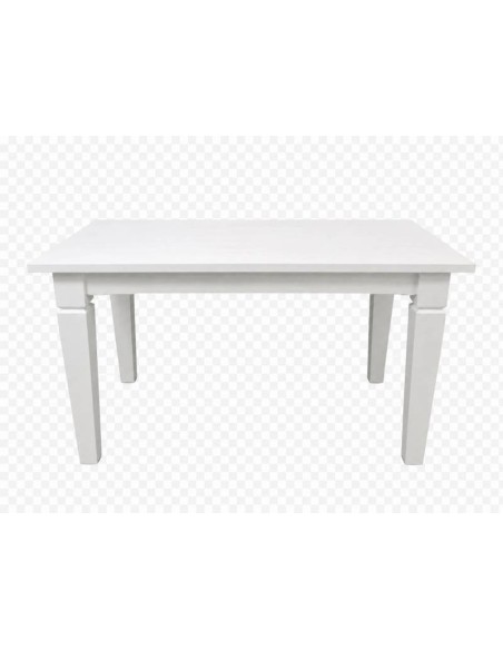 Tavolo bianco indiano in legno massello 131x80
