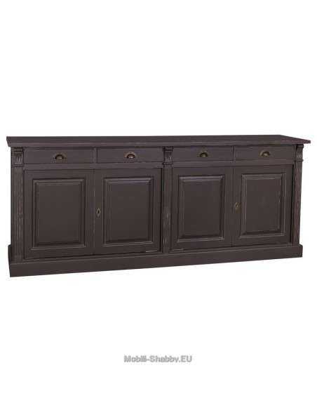 Credenza shabby chic bassa 4 ante e cassetti MS016B