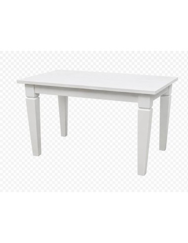 Tavolo bianco indiano in legno massello 131x80