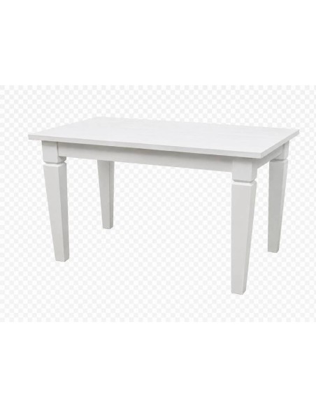 Tavolo bianco indiano in legno massello 131x80