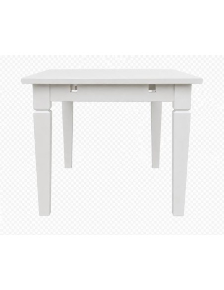 Tavolo bianco indiano in legno massello 131x80