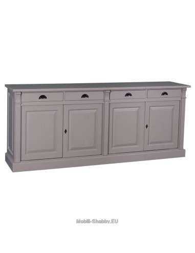 Credenza shabby chic bassa 4 ante e cassetti MS016B