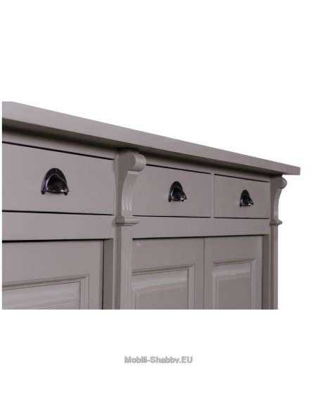 Credenza shabby chic bassa 4 ante e cassetti MS016B