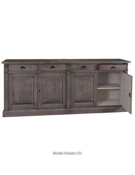 Credenza shabby chic bassa 4 ante e cassetti MS016B