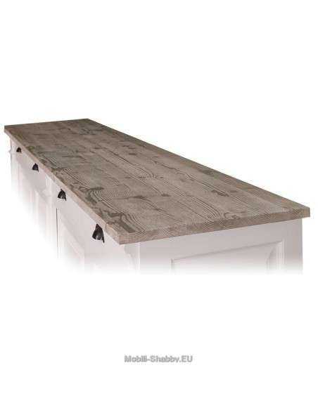 Credenza shabby chic bassa 4 ante e cassetti MS016B