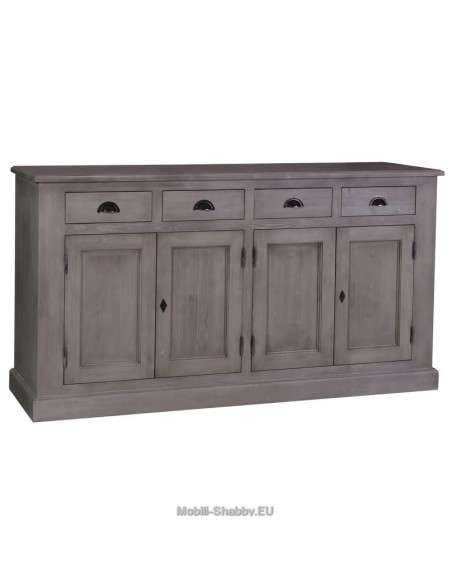 Credenza shabby chic bassa 4 ante e cassetti MS016B
