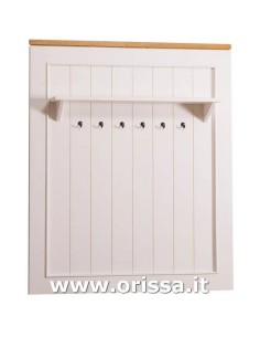 Pannello da parete appendiabiti country con appendi cappotti e ripiano MS643