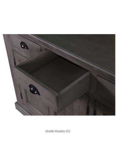 Credenza shabby chic bassa 4 ante e cassetti MS016B
