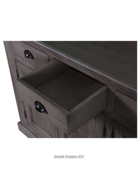 Credenza shabby chic bassa 4 ante e cassetti MS016B
