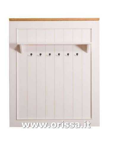 Pannello da parete appendiabiti country con appendi cappotti e ripiano MS643