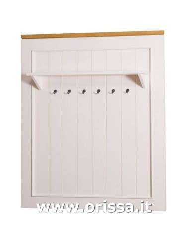 Pannello da parete appendiabiti country con appendi cappotti e ripiano MS643