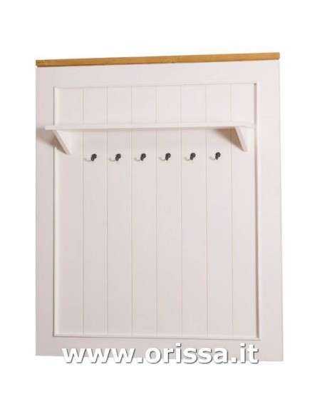 Pannello da parete appendiabiti country con appendi cappotti e ripiano MS643