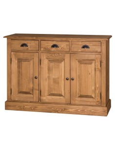 Credenza in legni massello 3 ante 3 cassetti country colorata prof 35cm MS433