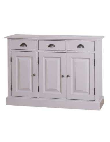 Credenza in legni massello 3 ante 3 cassetti country colorata prof 35cm MS433
