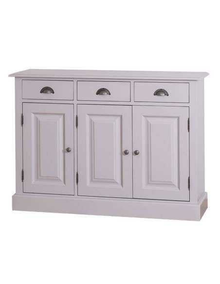 Credenza in legni massello 3 ante 3 cassetti country colorata prof 35cm MS433