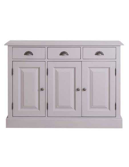 Credenza in legni massello 3 ante 3 cassetti country colorata prof 35cm MS433