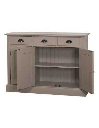 Credenza in legni massello 3 ante 3 cassetti country colorata prof 35cm MS433