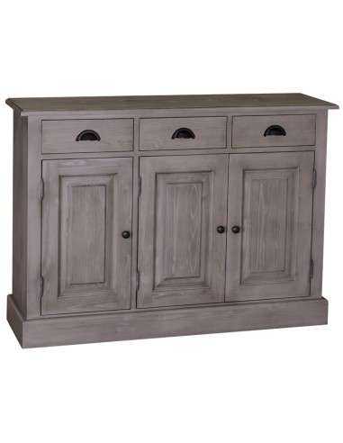 Credenza in legni massello 3 ante 3 cassetti country colorata prof 35cm MS433
