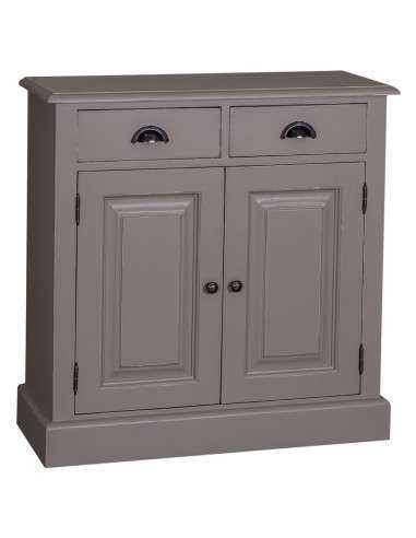 Credenza in legni massello 2 ante 2 cassetti country colorata prof 35cm MS432