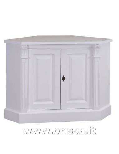Credenza angolare bassa con 2 ante in legno stile country MS59B